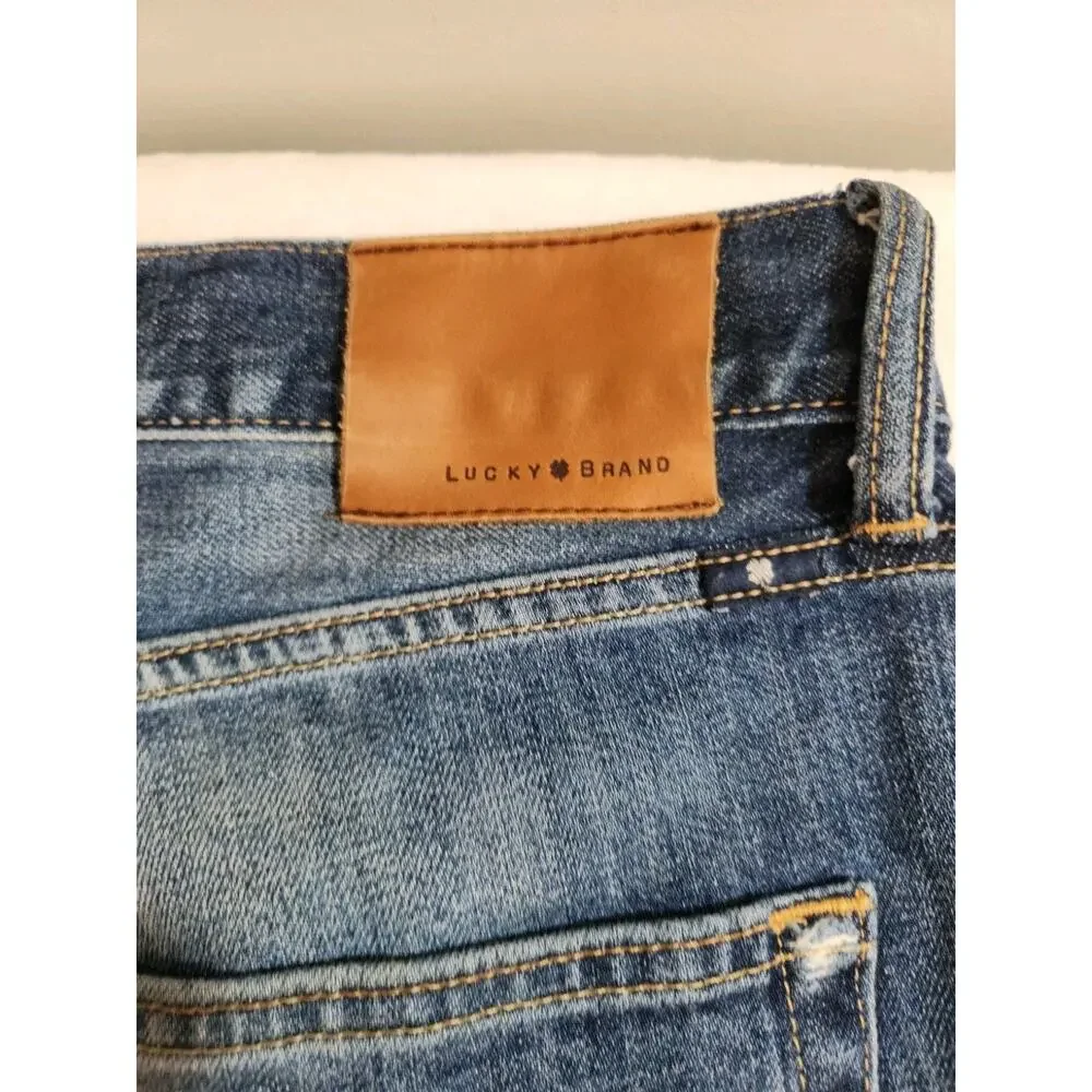Lucky Brand 410 Athletic Jeans Mens (31 X 29 Actual) 30 X 30 Blue Whiskers